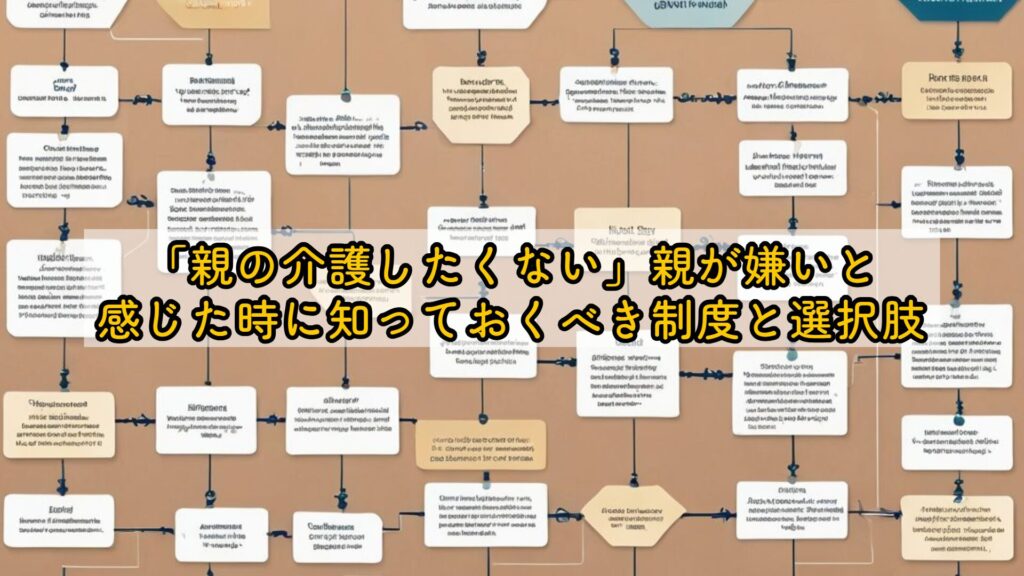 「親の介護したくない」親が嫌いと感じた時に知っておくべき制度と選択肢