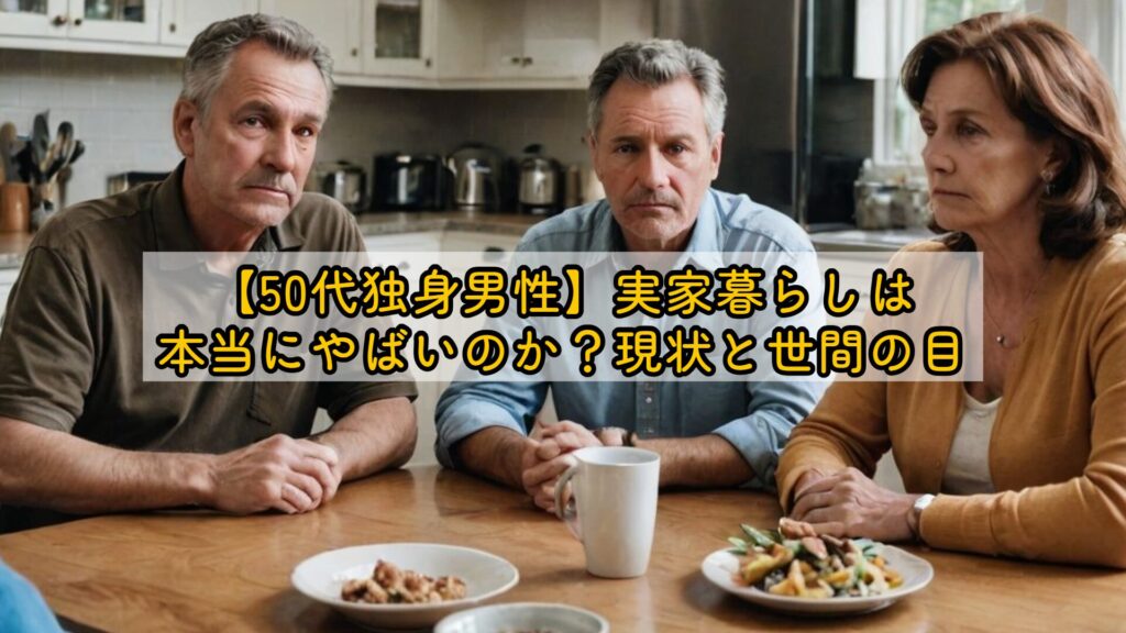 【50代独身男性】実家暮らしは本当にやばいのか？現状と世間の目