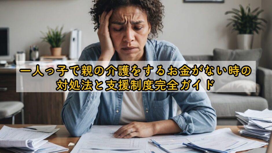 一人っ子で親の介護をするお金がない時の対処法と支援制度完全ガイド