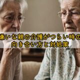 嫌いな親の介護がつらい時の向き合い方と対処策