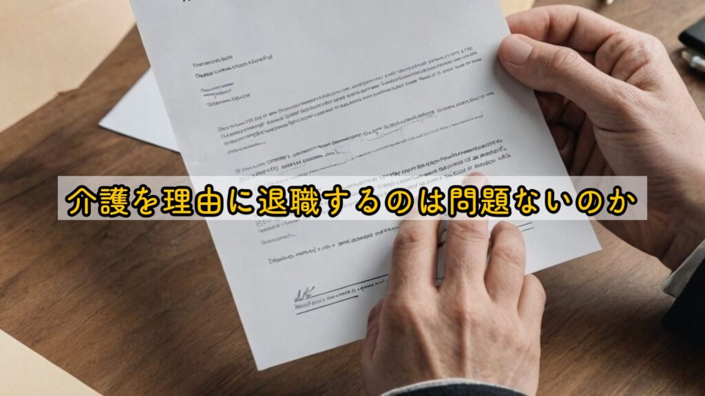 介護を理由に退職するのは問題ないのか