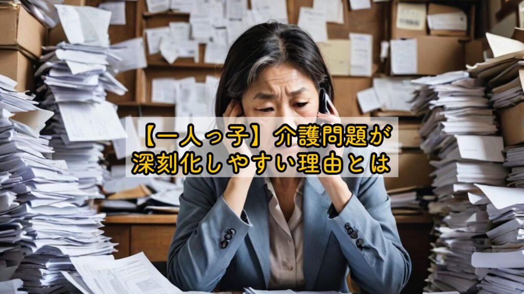 【一人っ子】介護問題が深刻化しやすい理由とは