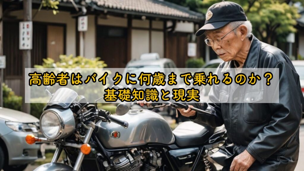 高齢者はバイクに何歳まで乗れるのか？基礎知識と現実