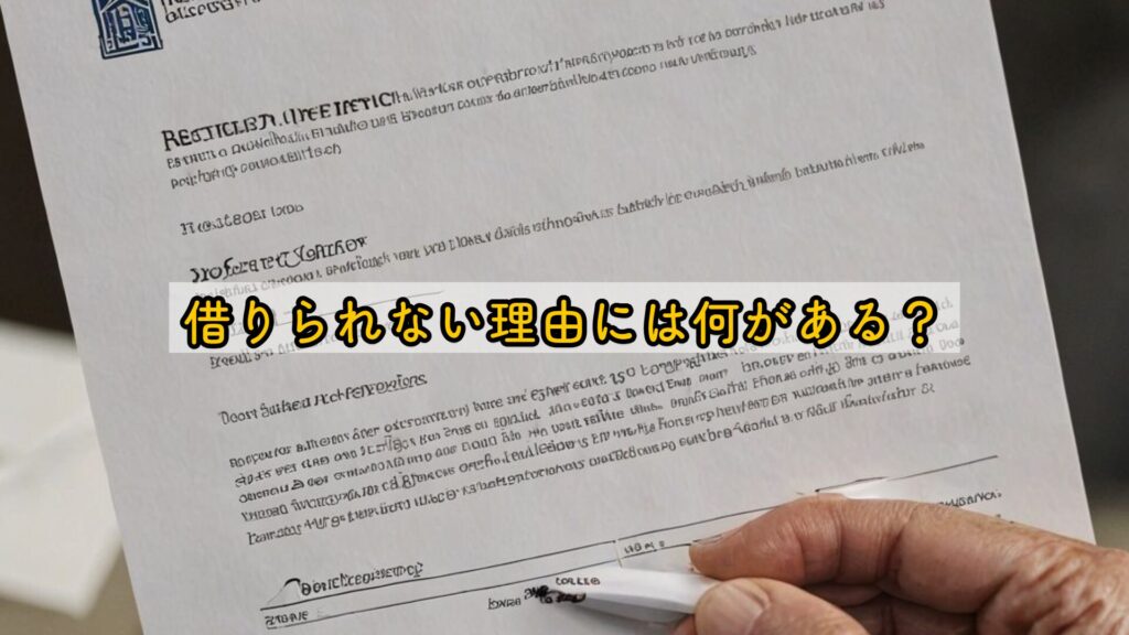 借りられない理由には何がある？