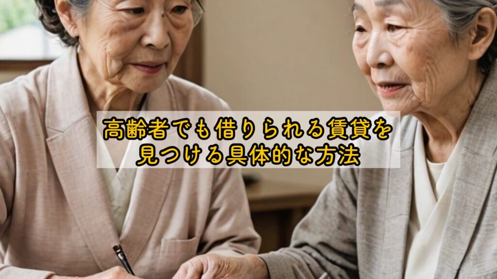 高齢者でも借りられる賃貸を見つける具体的な方法