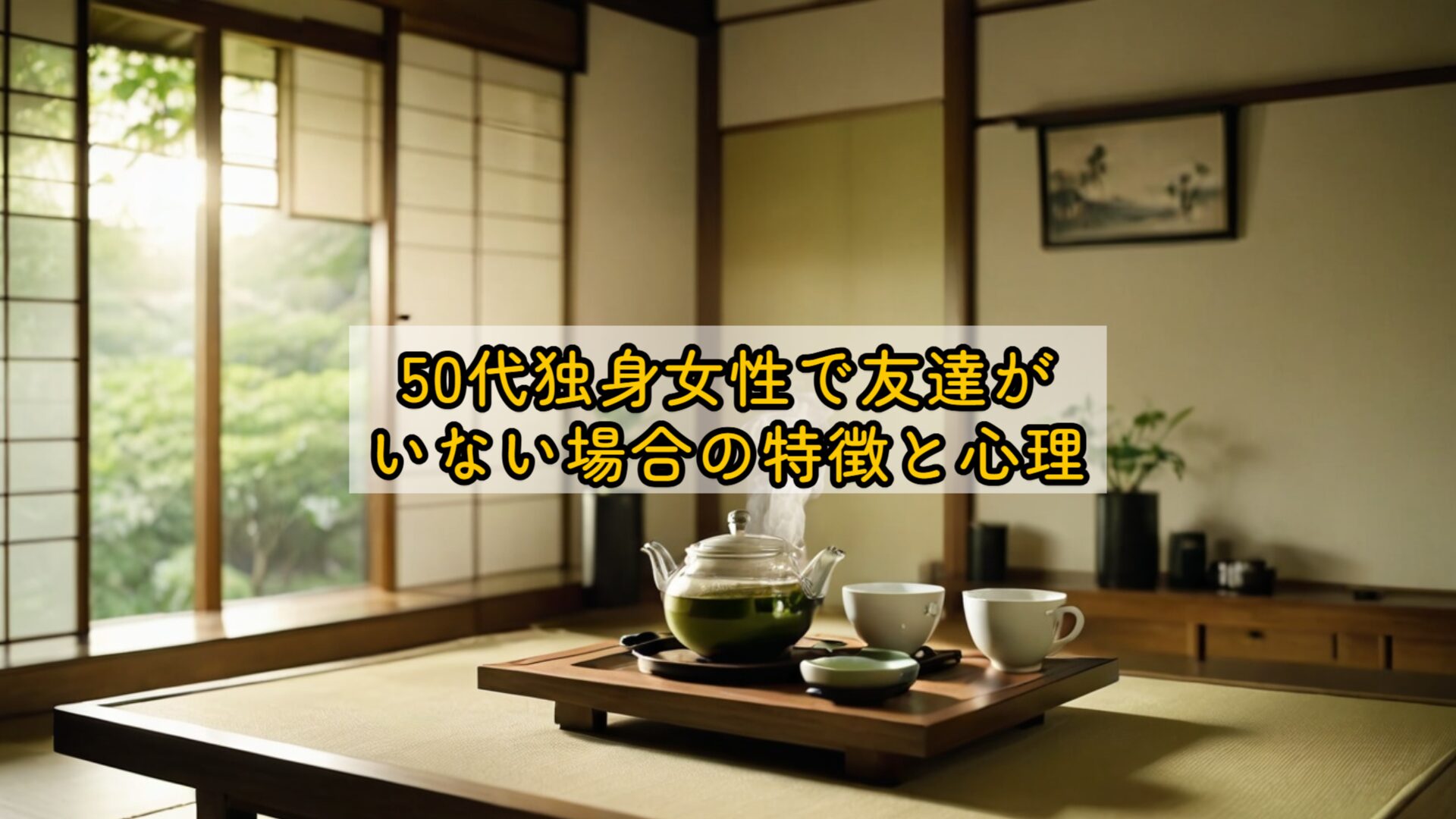 50代独身女性で友達がいない場合の特徴と心理