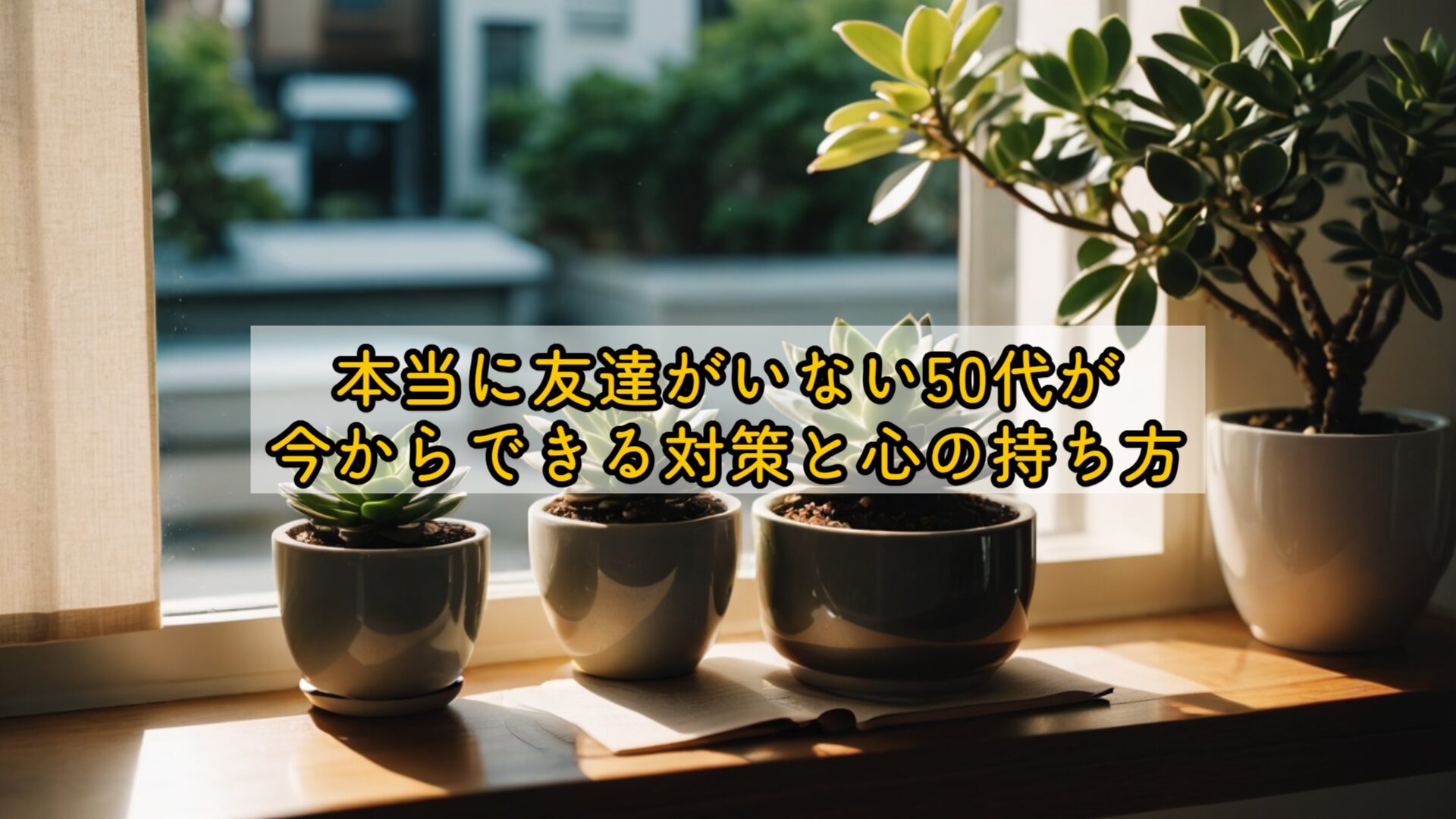 本当に友達がいない50代が今からできる対策と心の持ち方