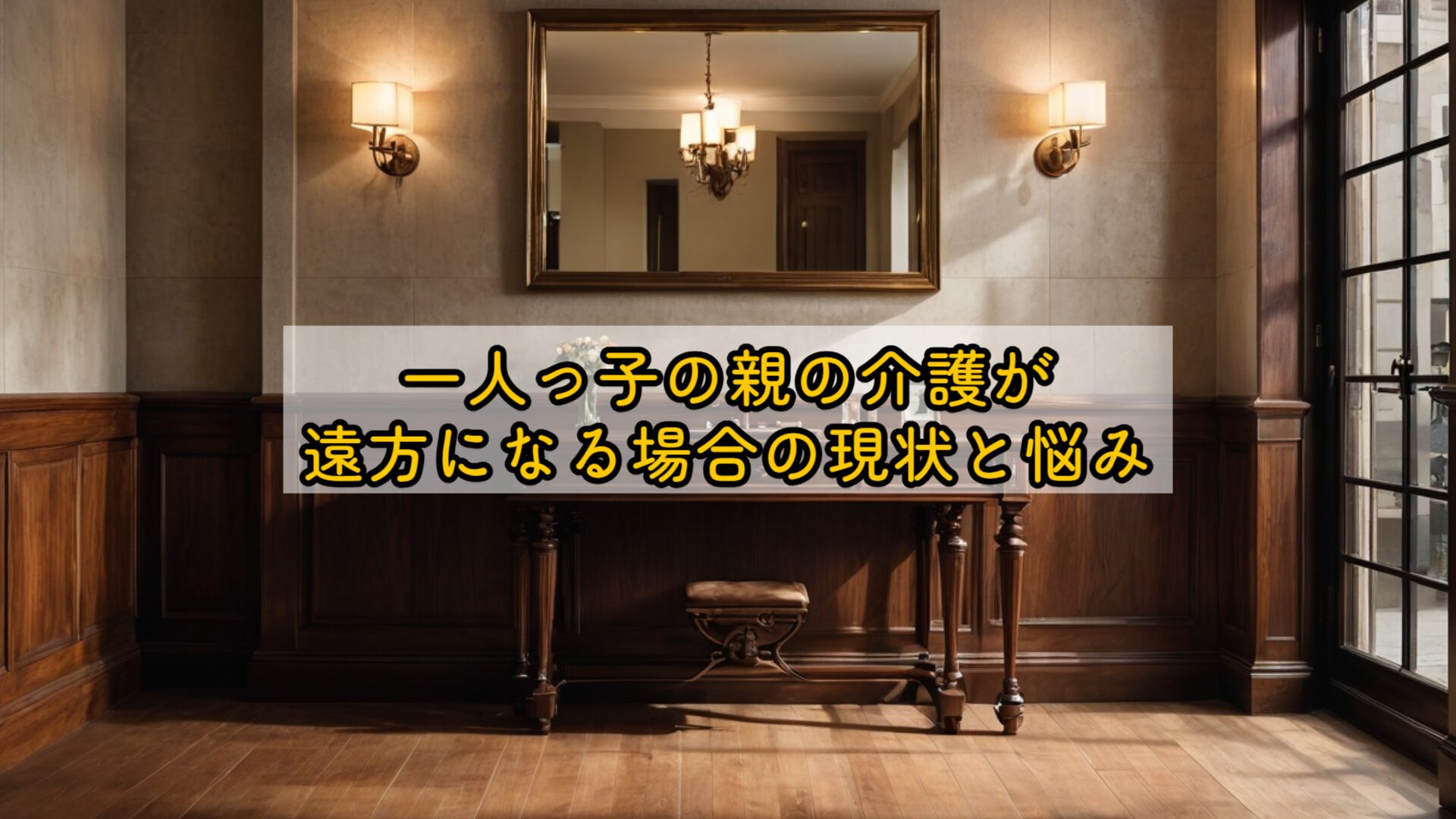 一人っ子の親の介護が遠方になる場合の現状と悩み