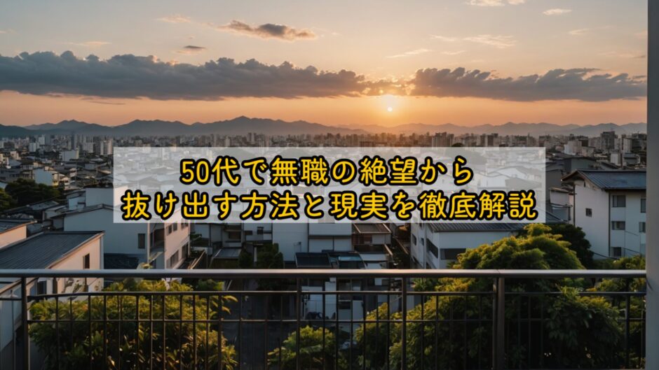 50代で無職の絶望から抜け出す方法と現実を徹底解説