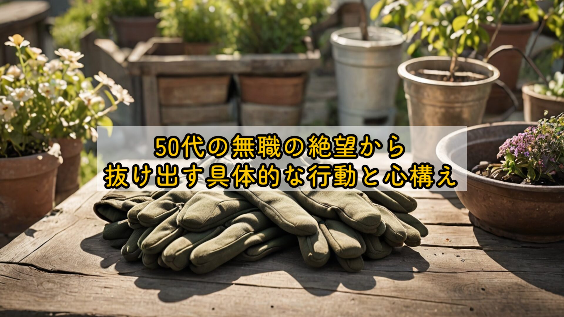 50代の無職の絶望から抜け出す具体的な行動と心構え